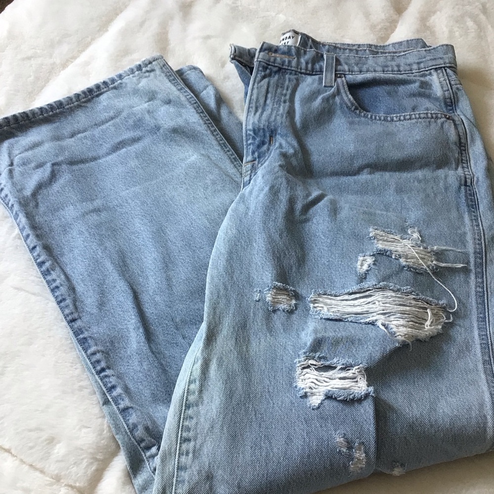 Sunday Best Light Blue Walker Wide Leg Denim 12 NWOT